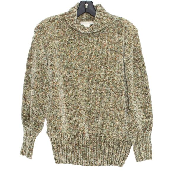 Cynthia Rowley Womens Sweater Chenille Preppy Cozy Minimalist Earthy Green XS HI - Picture 1 of 6